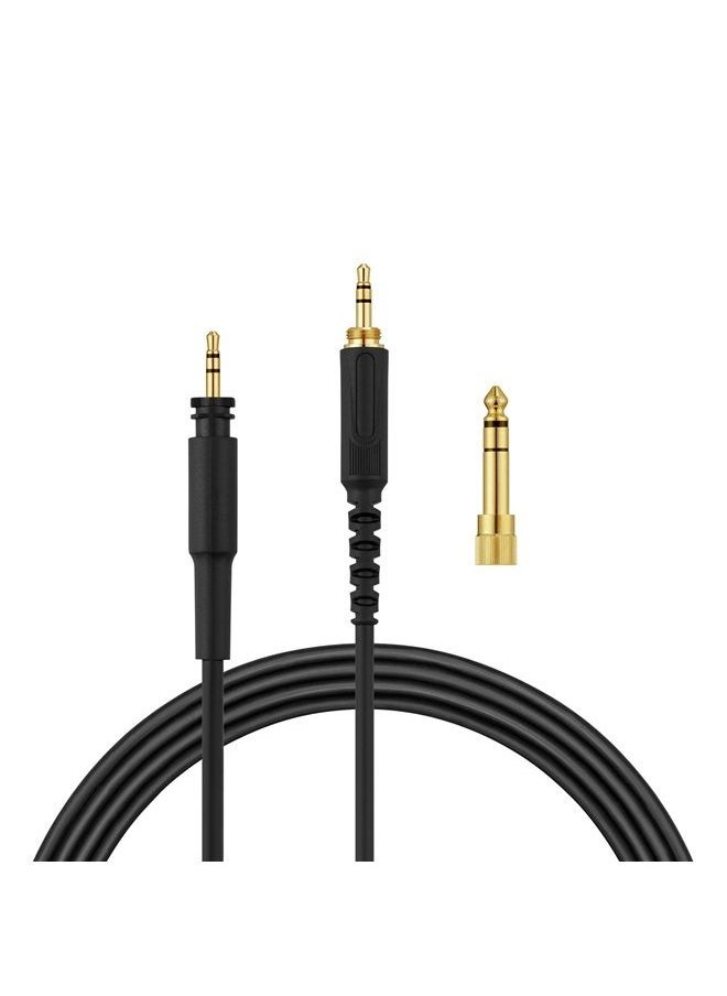 kwmobile Headphone Cable Compatible with Shure SRH440A / SRH840A / SRH440 / SRH840-300cm Cord with 3.5mm (1/8") Jack + 6.35mm (1/4") Jack Adapter  - Image 1