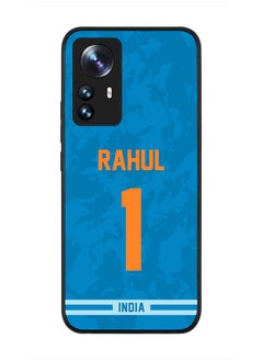Rugged Black Edge Case for Xiaomi 12 Pro, Slim fit Soft Case Flexible Rubber Edges Thin Cover - Player Name - KL Rahul, Jersey Number- 1