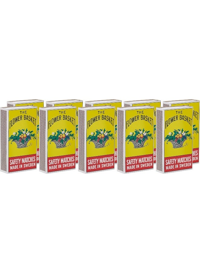 GO2CAMPS GO2CAMPS The Flower Basket Safety Match Box Big (Pack of 10 Pcs) | Flower Basket Safety Match Box Large Size (Pack of 10 Pcs)  - Image 1