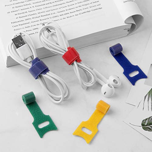 JIAKAI 6 Inch Length Reusable Hook and Loop Cable Ties ，Strong &Microfiber fastening cloth, Adjustable Fastener Cable Strap Hook and Loop Cord Ties - Image 4