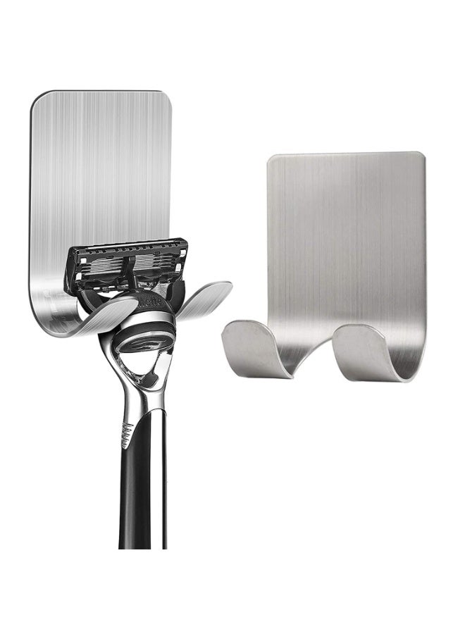 Stainless Steel Razor Holder, No Drill No Screw, 304 Razor Holder Men Shaving Shaver Shelf Shaving Razor Rack for Kitchen Bathroom Toilet, Viscose Wall Hooks Hanger Sticky Wall Hook 1 Pcs  - Image 1
