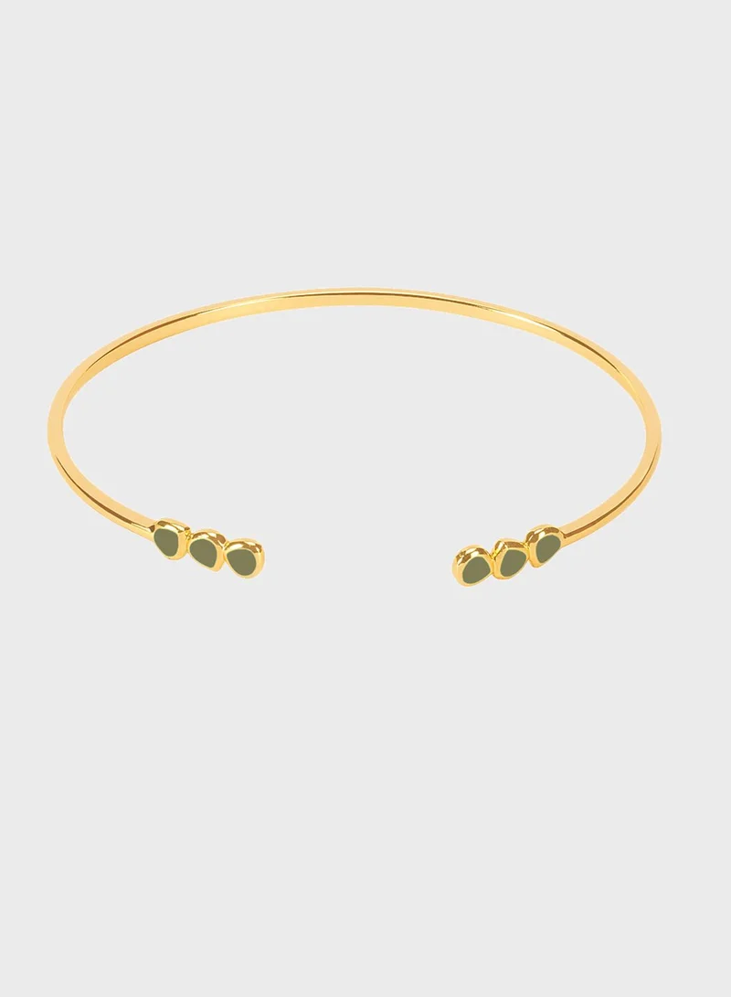 Bangle up Enamel Adjustable Thin Cuff