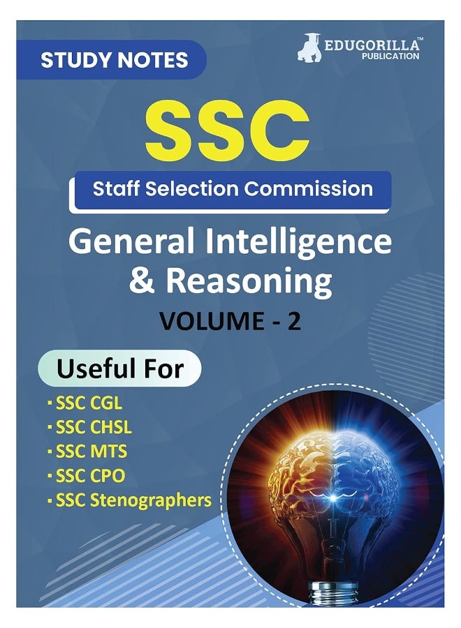 Study Notes for General Intelligence and Reasoning (Vol 2) - Topicwise Notes for CGL, CHSL, SSC MTS, CPO and Other SSC Exams with Solved MCQs  - Image 1