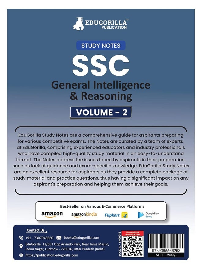Study Notes for General Intelligence and Reasoning (Vol 2) - Topicwise Notes for CGL, CHSL, SSC MTS, CPO and Other SSC Exams with Solved MCQs  - Image 5