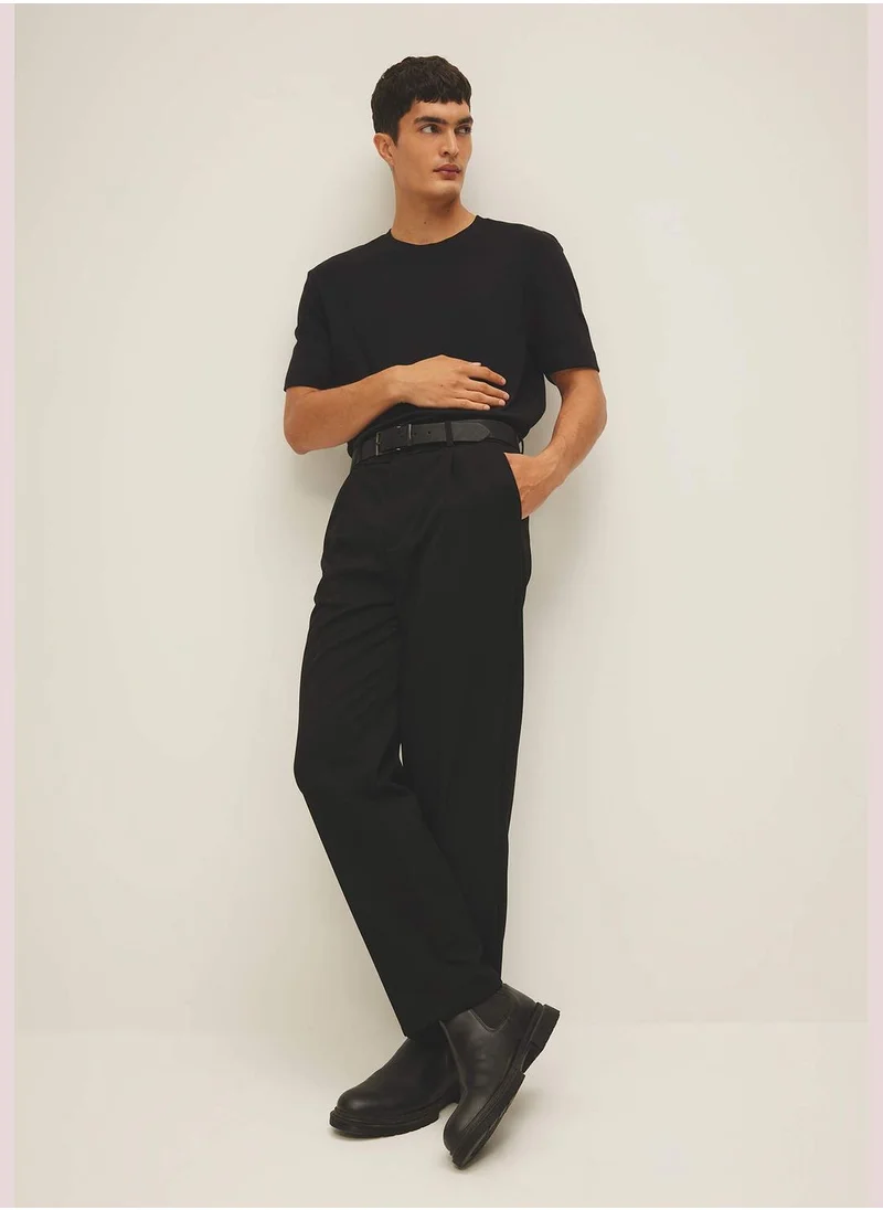 DeFacto Man Straight Fit Woven Woven Trousers