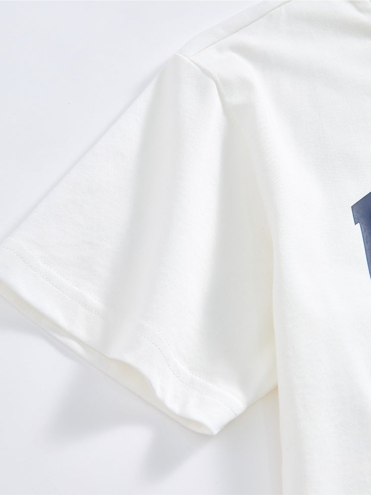 Balabala Unisex Two-Piece Set - Printed T-Shirt And Shorts With Contrast Details - Image 4