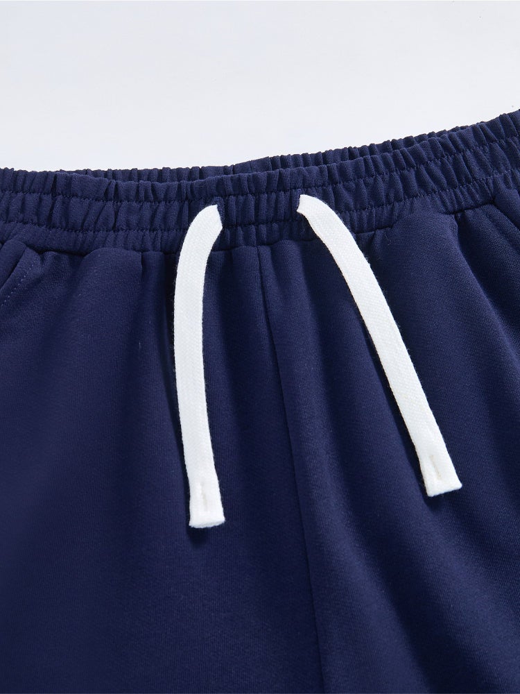 Balabala Unisex Two-Piece Set - Printed T-Shirt And Shorts With Contrast Details - Image 5