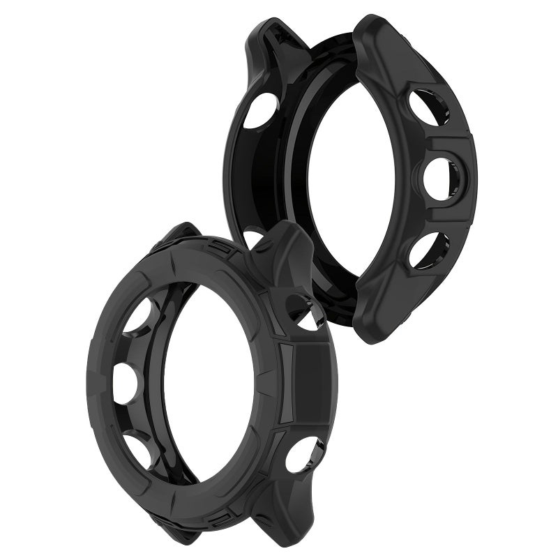 Protective Black Case With Hollow Armor Design For Garmin Forerunner 955 And Solar - Image 5