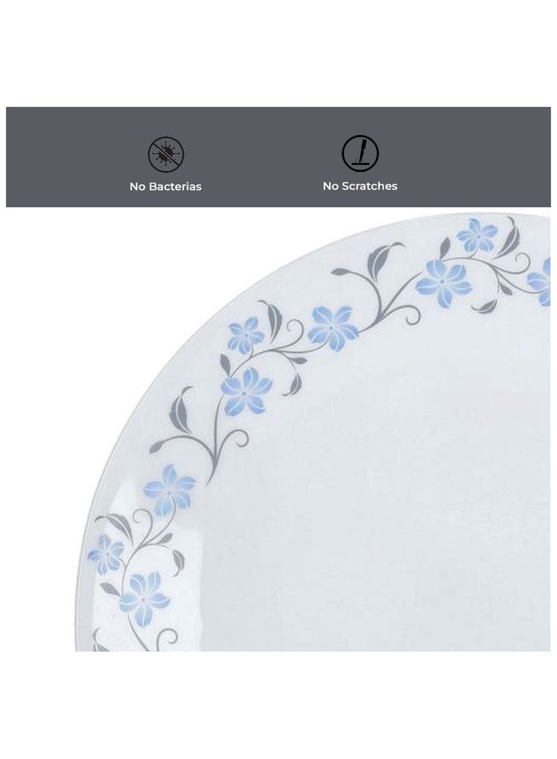 لاوبالا طقم عشاء LaOpala Classic 38 قطعة، أطباق مصنوعة من مادة زجاجية، طقم عشاء باللون الأزرق، آمن للاستخدام في الميكروويف وغسالة الأطباق، أوعية خفيفة الوزن وأكواب وأطباق قابلة لإعادة الاستخدام - Image 3