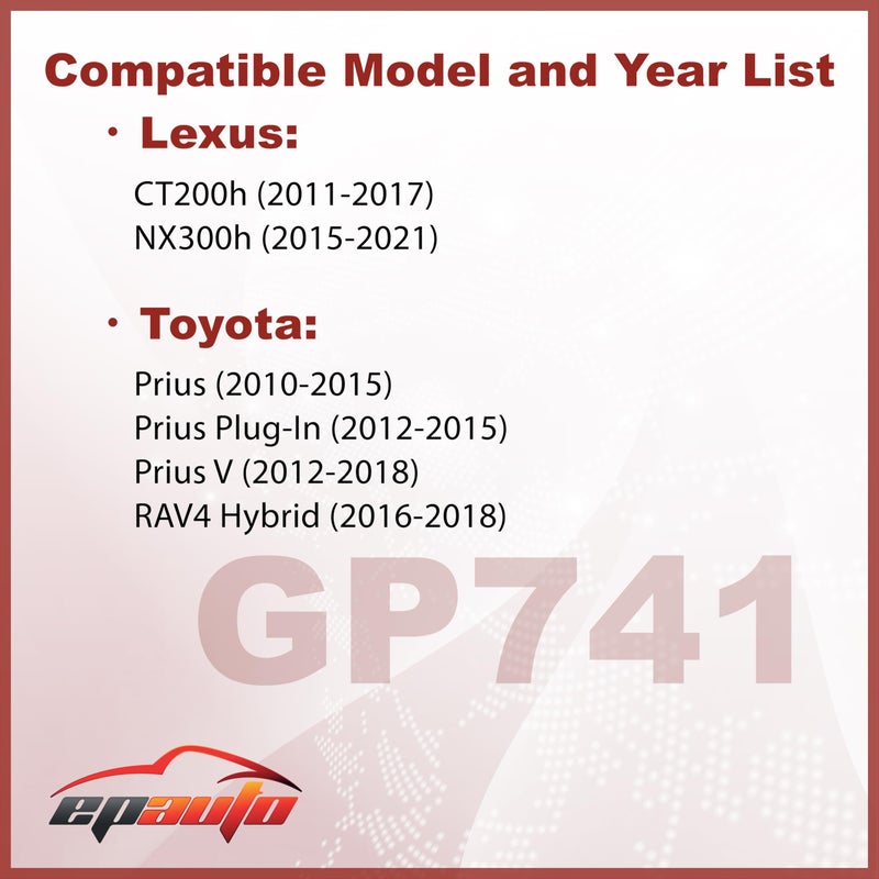 EPAuto GP741 (CA10741) Hybrid Engine Air Filter, Replacement for Toyota Prius, Prius V, Prius Plug-In, RAV4 Hybrid, Lexus CT200h, NX300h â€“ Fits Select Models 2010-2021 - Image 2