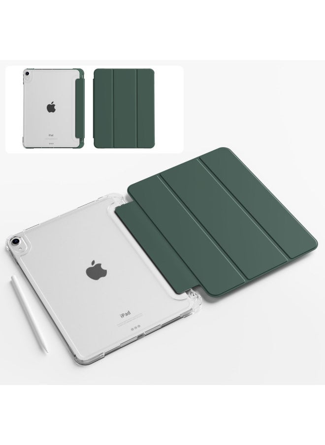 Ipadpro11 Inch Protective Cover Air6 Tablet 10 For 13 Inch Tablet Computer Hard Bottom Mini7 Built-in Pen Slot-Color:Dark Night Green [glazed 1-frosted Transparent Shell-Applicable Models:Pro 7-13inch (m4) [2024 Models]  - Image 1