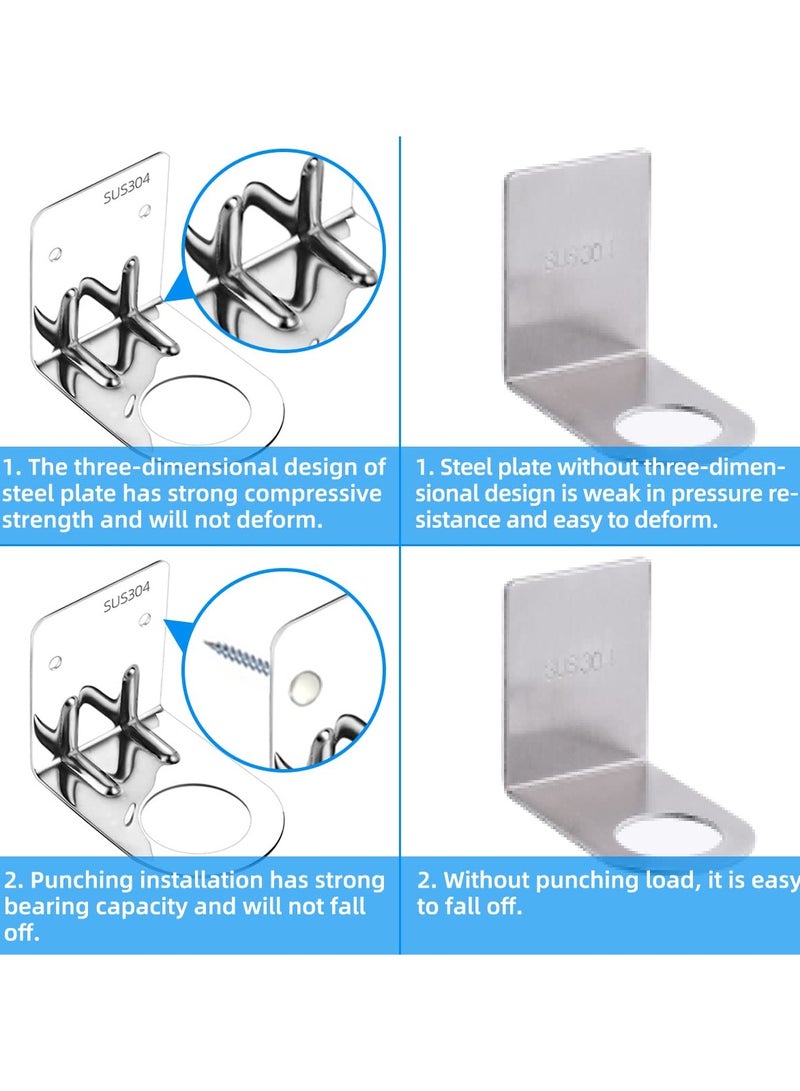SYOSI 4PCS Shampoo Dispenser Holder, Lotion Dispenser Wall Holder Hand Soap Dispenser Wall Bracket Shower Gel Wall Container Holder Wall Mount Rack Bathroom Bottle Mount for Kitchen Bathroom Toilet - Image 3