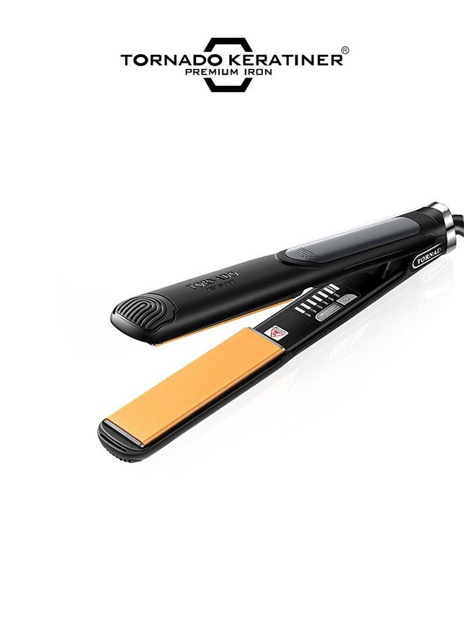 Tornado Keratiner Hair Straightener and Curler 2 in 1 Ceramic Flat with 6 Heat Settings Adjustable Temperature and Heats Up Fast - Image 1