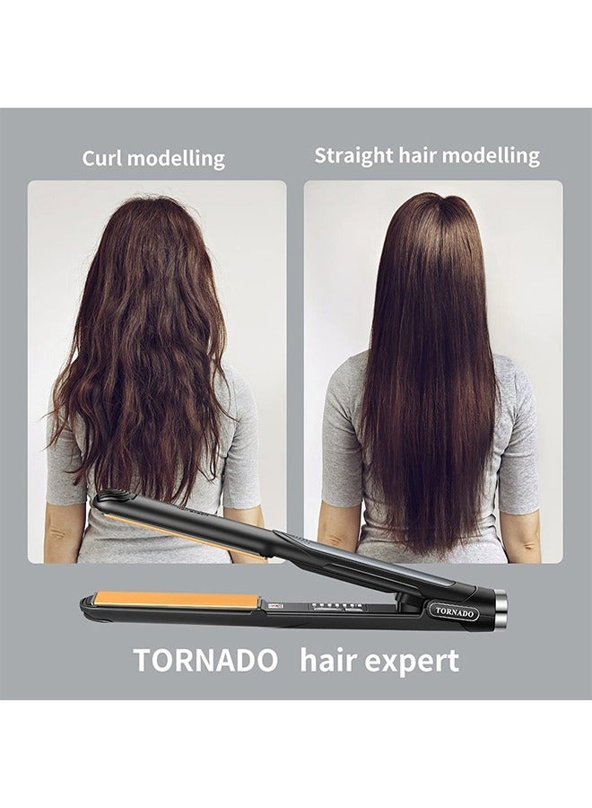 Tornado Keratiner Hair Straightener and Curler 2 in 1 Ceramic Flat with 6 Heat Settings Adjustable Temperature and Heats Up Fast - Image 5
