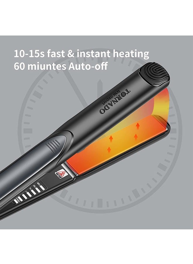 Tornado Keratiner Hair Straightener and Curler 2 in 1 Ceramic Flat with 6 Heat Settings Adjustable Temperature and Heats Up Fast - Image 2