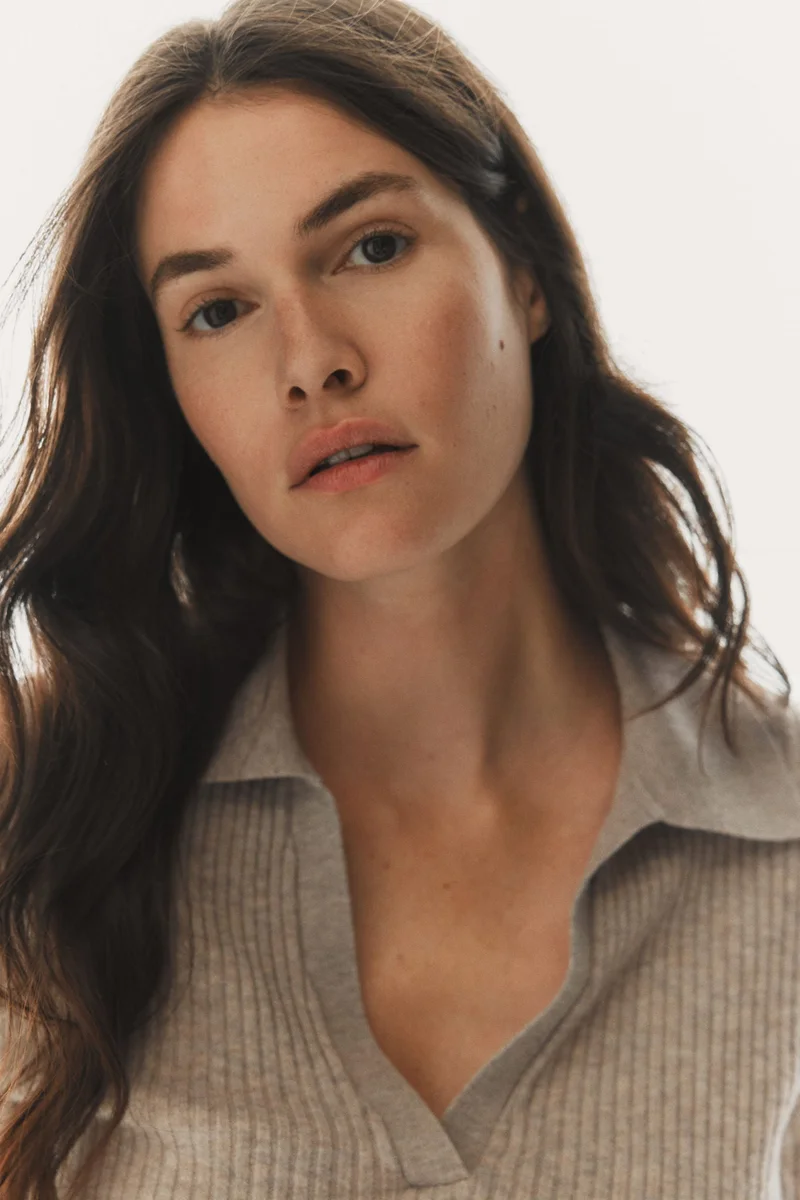 اتش اند ام تي-شيرت بولو مرن ومحبوك