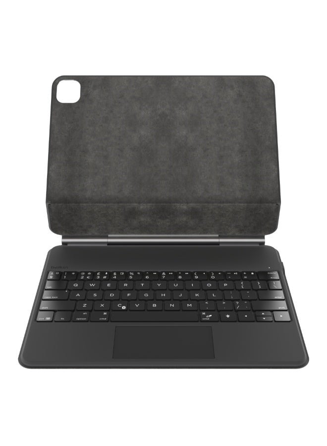 بيلكين حافظة لوحة المفاتيح Connect مع حامل مغناطيسي لجهاز Apple iPad Pro 12.9 بوصة (6/5/4/3 Gen) - 64 مفتاحًا، بلوتوث، إضاءة خلفية، نحيفة وخفيفة الوزن، تنبيه/غفو تلقائي، عمر بطارية طويل - لوحة مفاتيح بريطانية - - Image 3