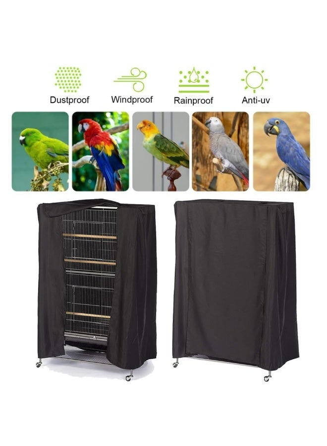 CMGTYYD Parrot Cage Cover, 122x104x69cm Large Parrot Birdcage Covers with Waterproof Sunproof, Blackout Breathable Birdcage Cover, Durable Washable Black out Birdcage Cover for Birds Sleep Rest - Image 3