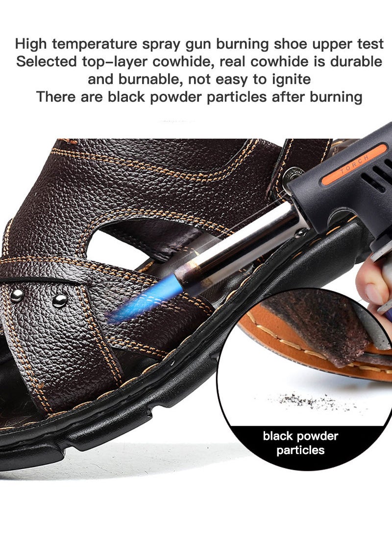 Sharpdo - Summer Leather Men'S Dual Purpose Slippers - Image 1