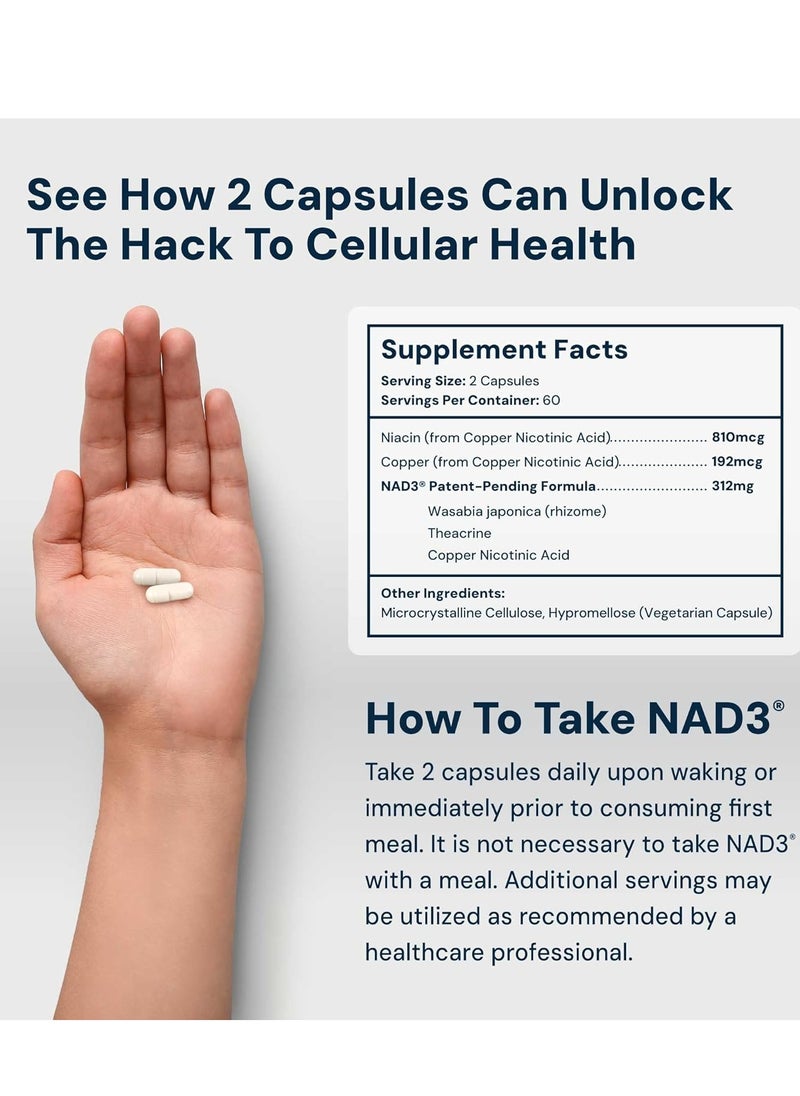 HPN NAD3 NAD+ Booster 120 Capsules 2 Month Supply  - Image 2