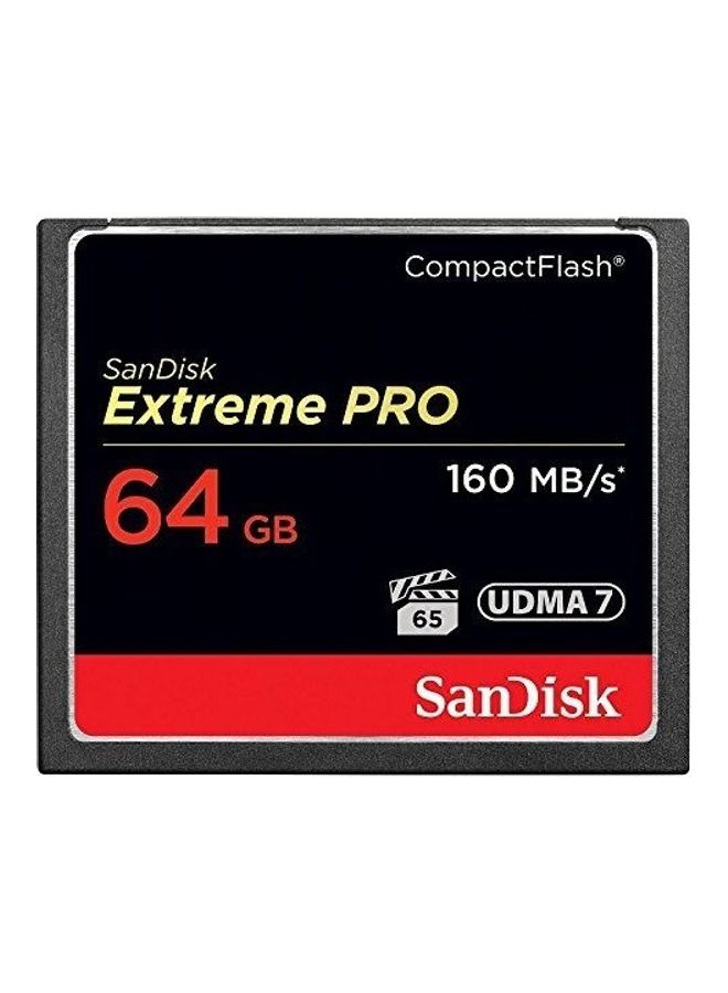 sandisk Extreme PRO CompactFlash | Up to 160MB/s | Supports VPG 65, UDMA 7 |