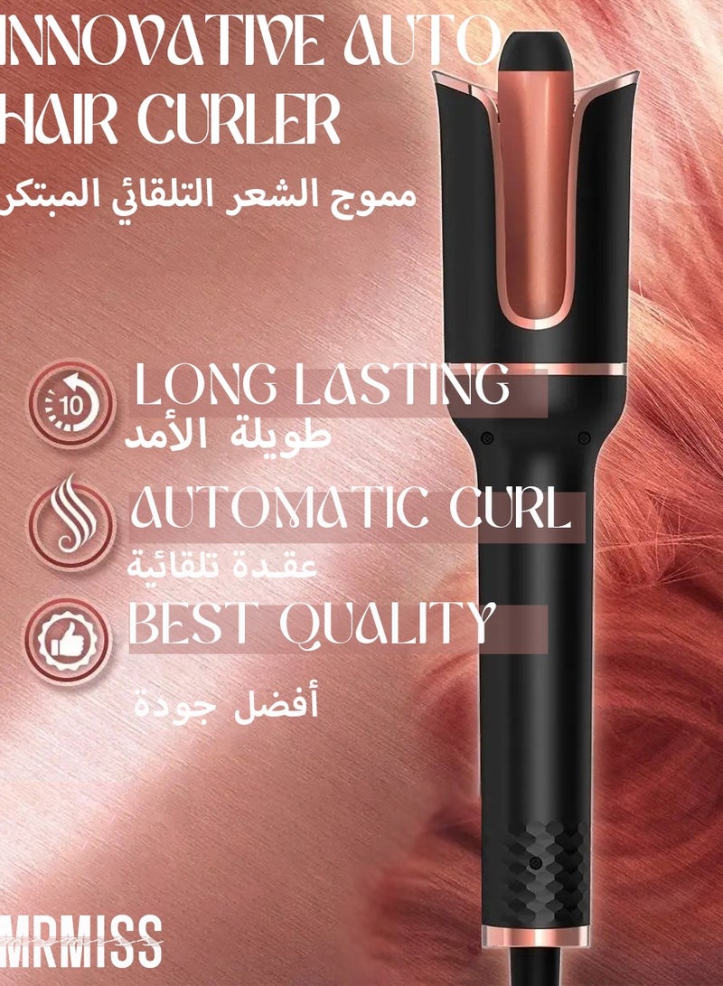 MRMISS Automatic Curling Iron, Professional Automatic Hair Curler With 1" Curling Iron Large Slot & Adjustable 4 Temperature & 3 Timer, Dual Voltage Rotating Curling Iron With Auto Shut-off For Hair Styling - Image 1