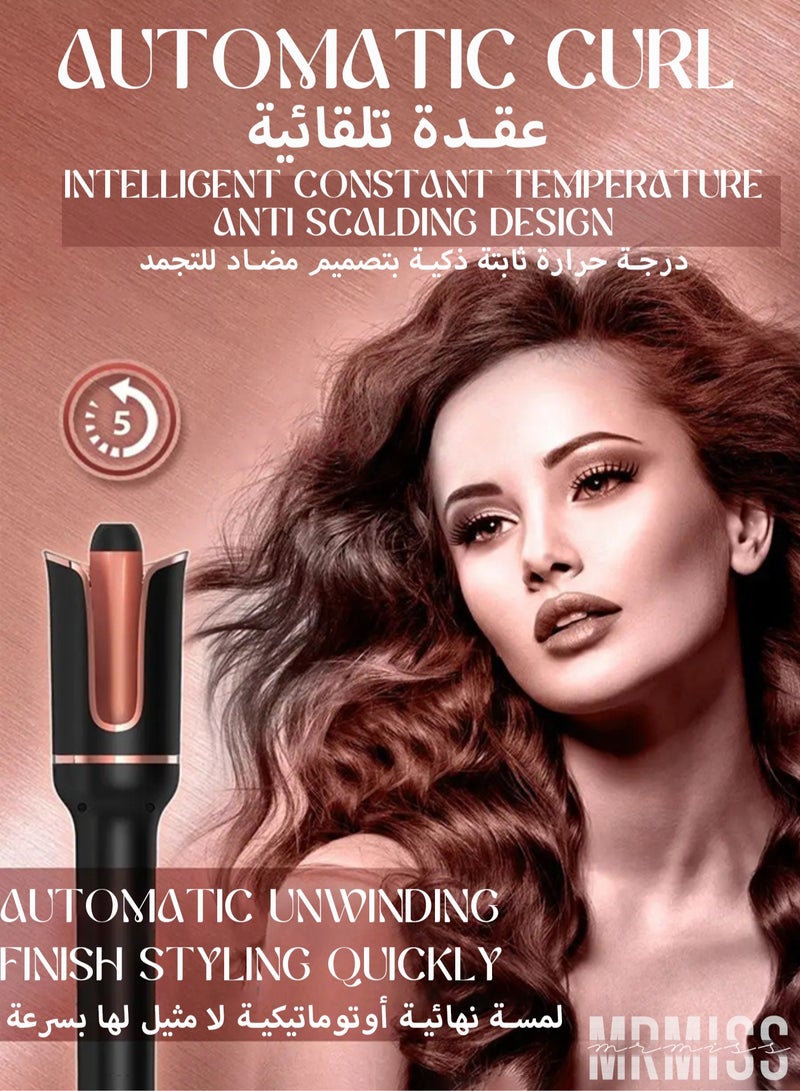 MRMISS Automatic Curling Iron, Professional Automatic Hair Curler With 1" Curling Iron Large Slot & Adjustable 4 Temperature & 3 Timer, Dual Voltage Rotating Curling Iron With Auto Shut-off For Hair Styling - Image 2