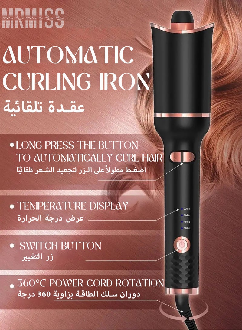 MRMISS Automatic Curling Iron, Professional Automatic Hair Curler With 1" Curling Iron Large Slot & Adjustable 4 Temperature & 3 Timer, Dual Voltage Rotating Curling Iron With Auto Shut-off For Hair Styling - Image 3