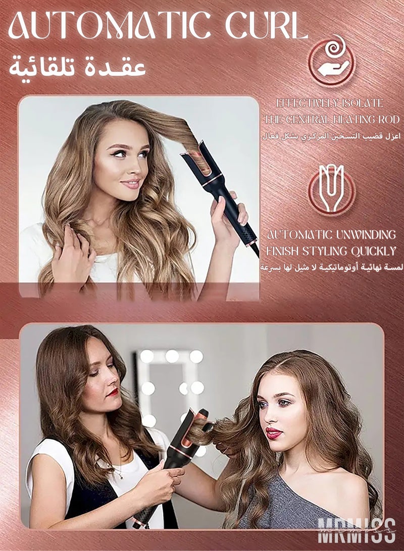 MRMISS Automatic Curling Iron, Professional Automatic Hair Curler With 1" Curling Iron Large Slot & Adjustable 4 Temperature & 3 Timer, Dual Voltage Rotating Curling Iron With Auto Shut-off For Hair Styling - Image 5