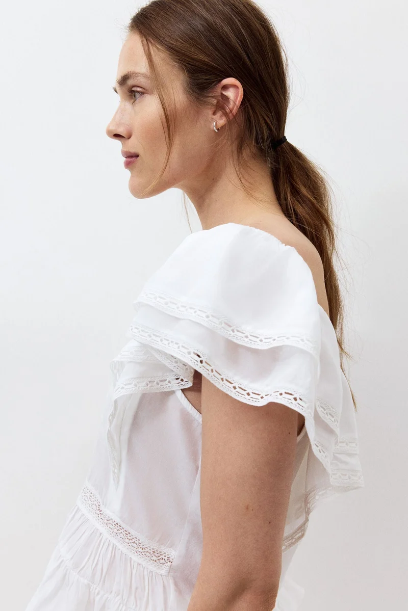 H&M MAMA Lace-trimmed nursing blouse
