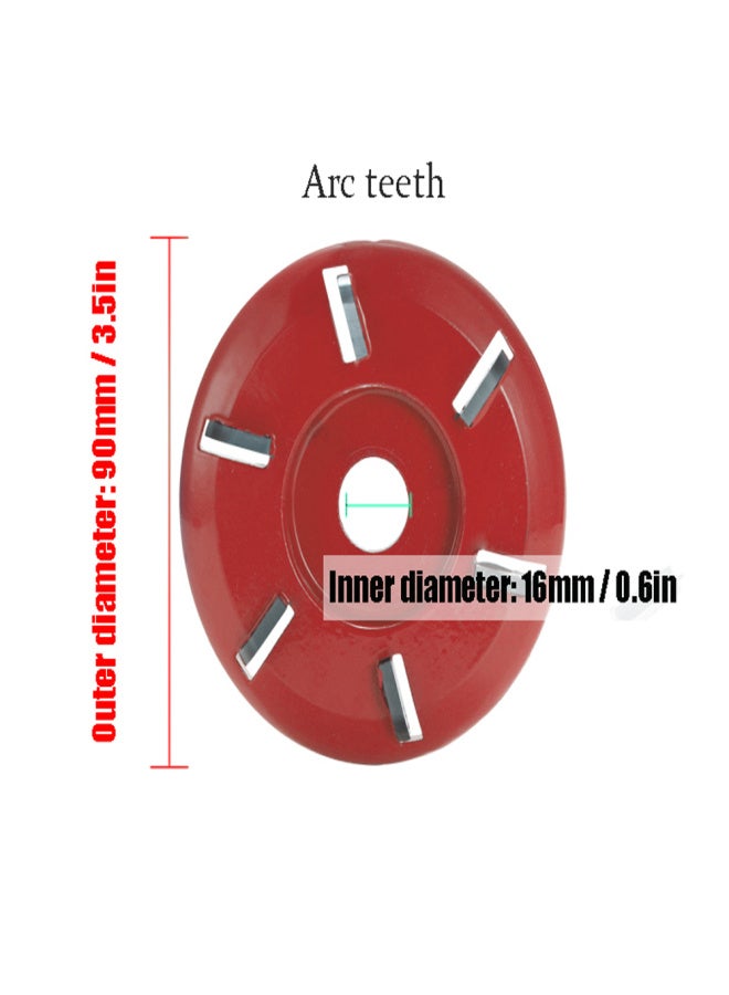 Six-tooth Power Wood Carving Disc Tool Milling Cutter for 16mm Aperture Angle Grinder - Image 3