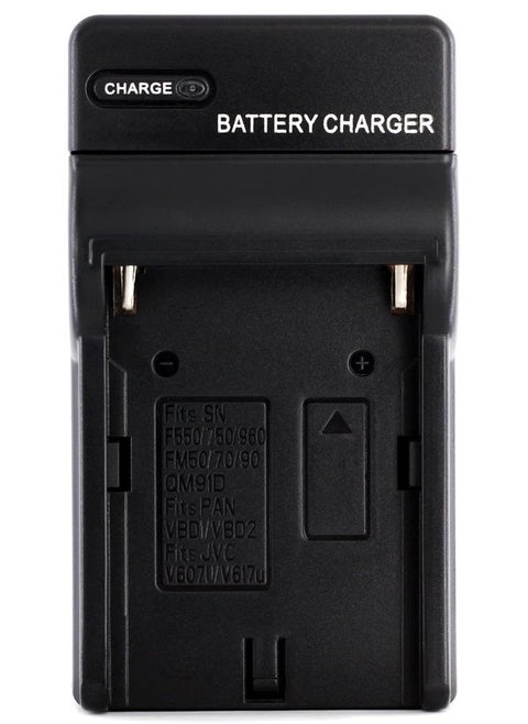 NP-FM50 Charger for Sony CCD-TRV308, CCD-TRV138, CCD-TRV328, DSLR-A350, DSLR-A100, DSLR-A200, DSR-PD170, DSR-PD150, HVR-Z5U, HVR-Z1U, MVC-CD400 and More with Foldable Plug