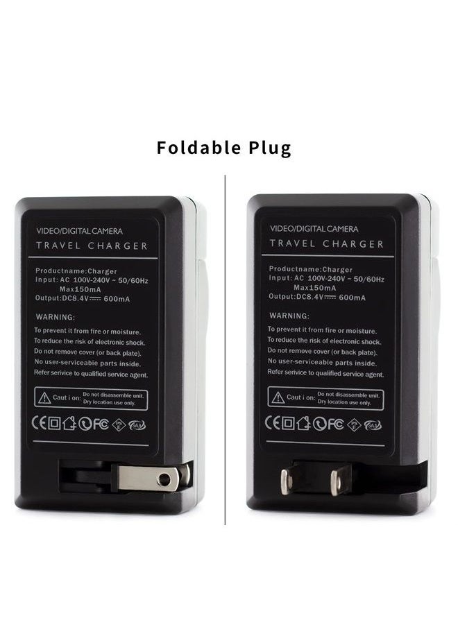 Norifon - NP-FM50 Charger for Sony CCD-TRV308, CCD-TRV138, CCD-TRV328, DSLR-A350, DSLR-A100, DSLR-A200, DSR-PD170, DSR-PD150, HVR-Z5U, HVR-Z1U, MVC-CD400 and More with Foldable Plug - Image 1