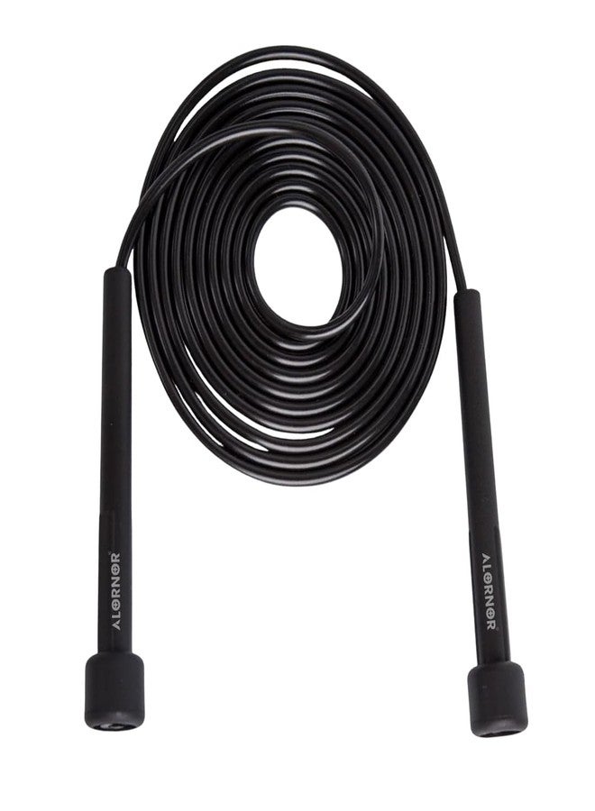 ALORNOR Skipping Rope for Men, Women and Children Jumping Rope With Adjustable Height Speed Skipping Rope for Exercise Workout, Gym, Sports, Fitness Adjustable Exercise Rope. (Black) - Image 1