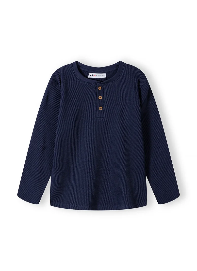 MINOTI Kids Boys  Waffle Henley Tee