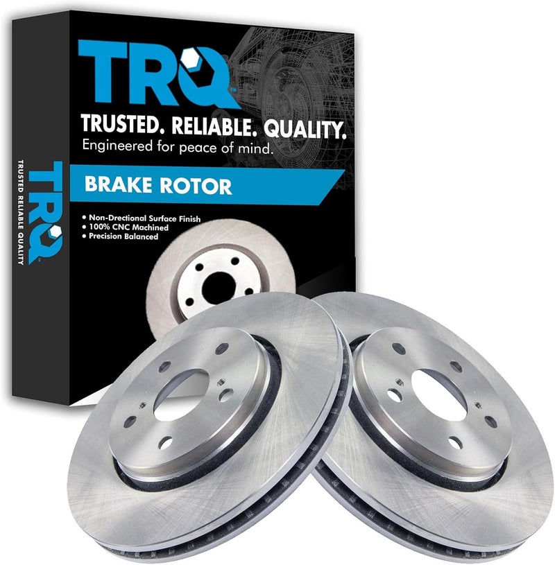 TRQ Front Brake Rotor Set Vented Compatible with 2018-2022 Toyota C-HR - Image 1