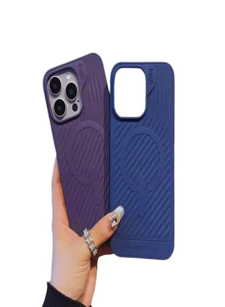 Yezler Premium Rubber Case for iPhone 15 Pro – MagSafe Compatible, Shockproof & Scratch-Resistant, High-Quality Durable Protective Cover, Soft Inner Silicone Lining, Slim & Lightweight Design,Full Edge Protection – Purple - Image 2