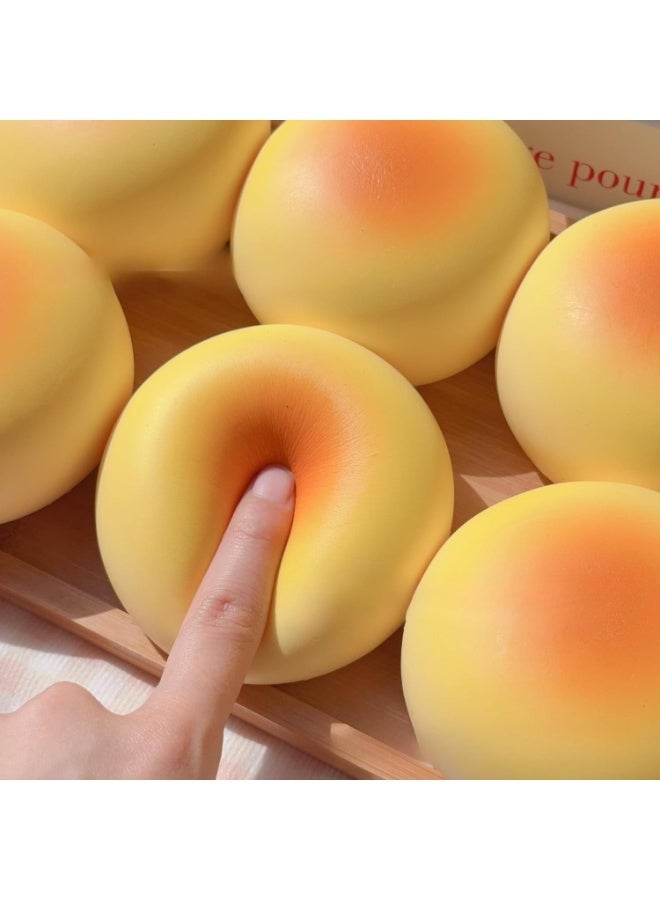 Sticky Bread Slow Rising Squishy, Silky Smooth Realistic Toast Shaped Slow Rise Squishies, Round Bread Squishy Food Squishies for Adults: Stress Relief & Sensory Fidget Toy (1pcs) - Image 5