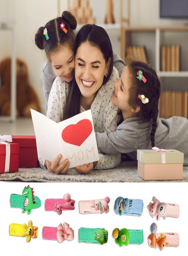 kapimo 26 Pcs Mix Fabric Hair Clips Set for Girls Kids Women Non-Slip Soft Cloth Wrapper Strong Metal Hold Cute & Colorful Bow Clips for Baby Girls & Teens Hair Accessories Set - Image 2