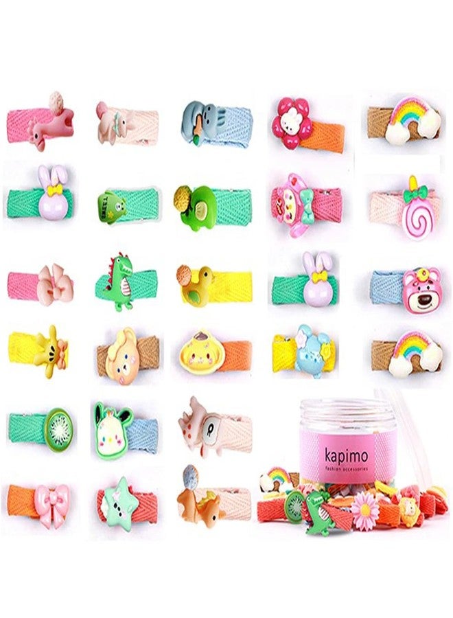 kapimo 26 Pcs Mix Fabric Hair Clips Set for Girls Kids Women Non-Slip Soft Cloth Wrapper Strong Metal Hold Cute & Colorful Bow Clips for Baby Girls & Teens Hair Accessories Set - Image 1