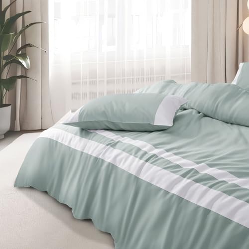 Spread Spain® Botanic Cotton 550 Thread Count Single Size Bedsheet (60x90) with 1 Pillow Cover (18x27) - Mint - Image 3