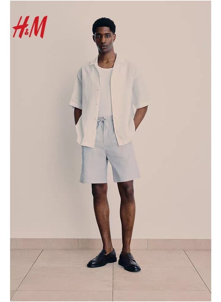 H and M - HM Summer Thin Sports Pants With Elastic Waist And Loose Straight Leg Casual Shorts - Image 1