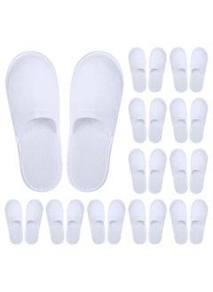 LIMOS 12 Pairs of Disposable Fluffy Closed-Toe Spa Slippers for Hotel, Home, and Guest Use  - Image 1