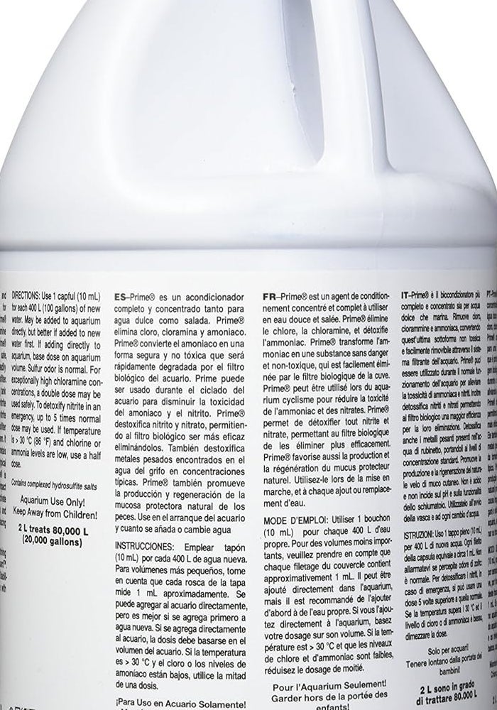 Seachem Prime Fresh and Saltwater Conditioner - 2L Chemical Remover and Detoxifier - Image 4