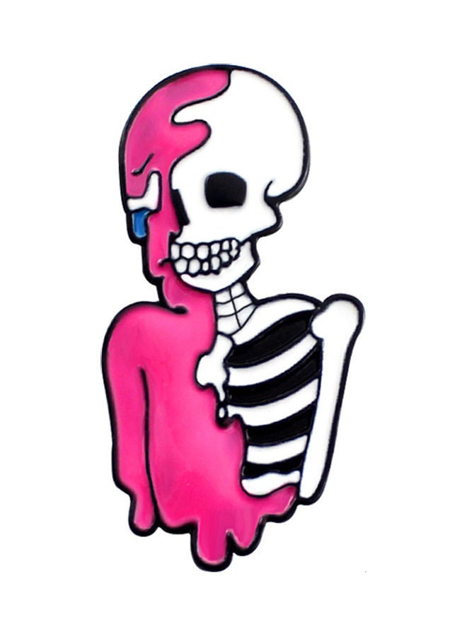 Cool Enamel Skeleton Shirt Lapel Brooch Pin