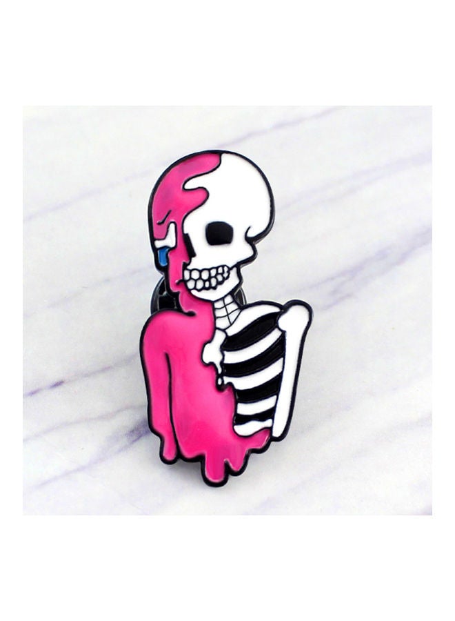 Cool Enamel Skeleton Shirt Lapel Brooch Pin