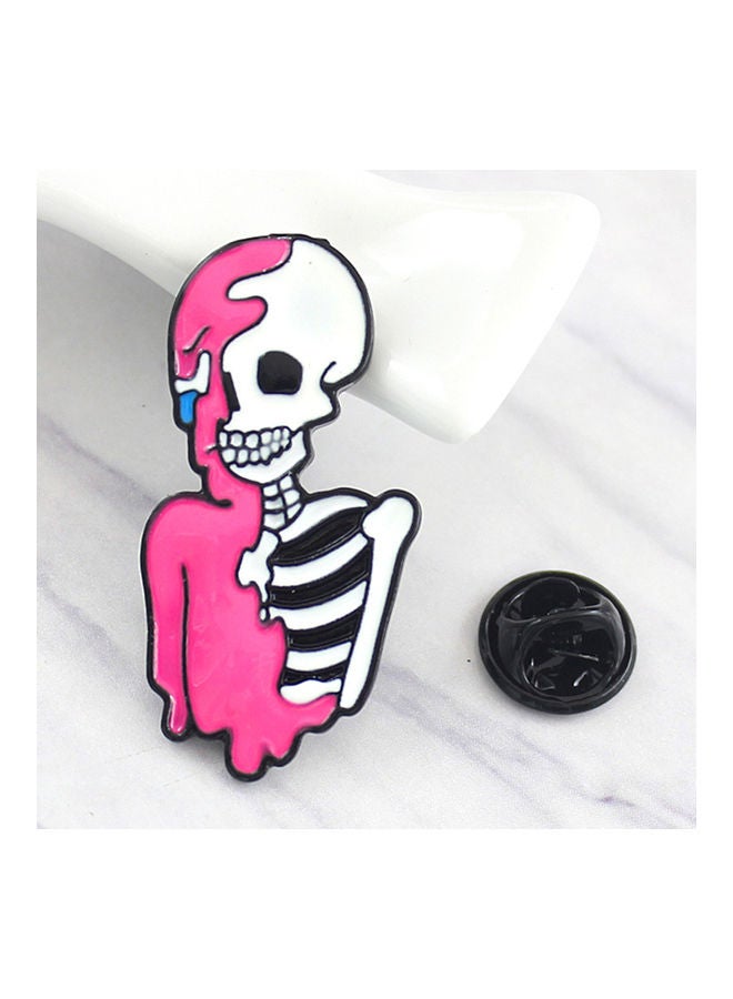 Cool Enamel Skeleton Shirt Lapel Brooch Pin