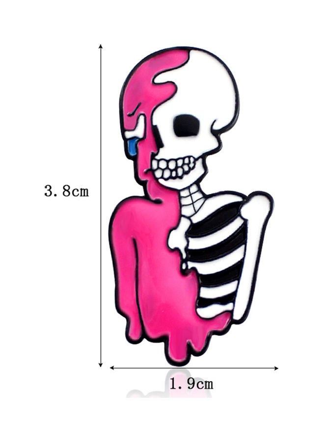 Cool Enamel Skeleton Shirt Lapel Brooch Pin