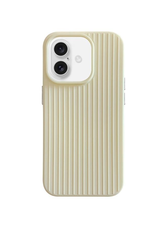 S-TOP Case For iPhone 16 Plus Macaroon Tile Stripe TPU Hybrid PC Phone Case - Image 1