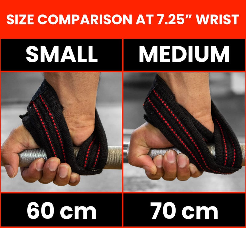 Trend Changer Figure 8 Lifting Strap Padded Deadlift Straps Heavy Duty Weight Lifting Straps Strongman Axle Bar Straps Weightlifting Wrist Wraps (Small (Upto 6.0'' Wrist Circumference), Black/Red) - Image 5